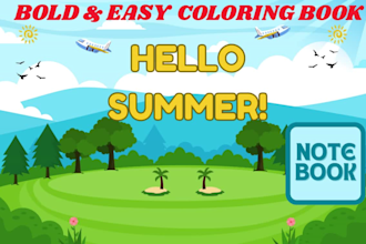 do bold and easy coloring book for kids and adult, color by number book cover