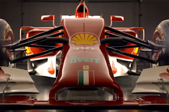 add your logo to a ferrari f1 car video