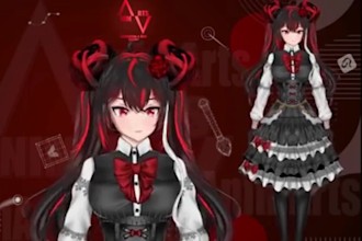 design and rig live2d vtuber model, 2d vtuber rigging, anime vtuber commission