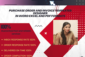 design purchase orders, invoices, contracts, quotations