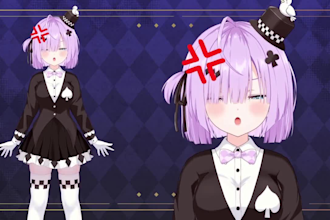 draw and rig live 2d vtuber model, live 2d rigging, vtuber commission