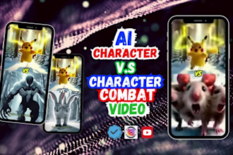 create viral ai versus, ai character battle, tailored for shorts, tiktok reels
