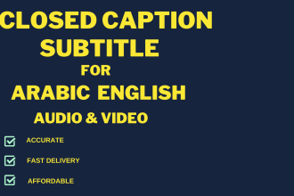provide accurate and synced arabic subtitle, or closed caption