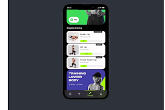develop personal health and fitness trainer app with booking for android and IOS