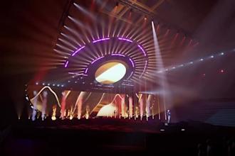 do realistic 3d stage lighting and stage design for event, show or nightclub