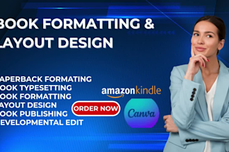 do book typesetting, paperback formatting,layout design for amazon kdp ,lulu