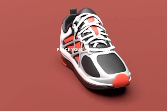 3d photorealistic shoe model, 3d shoe animation, shoe renders and shoe desgin