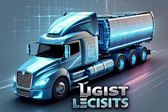 design trucking business transport and towing trucking logo