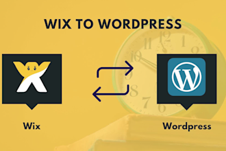 convert clone wix website to wordpress website
