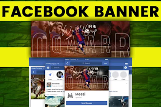 design premium youtube banner, facebook cover image