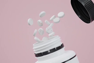 create realistic 3d food supplement, 3d food animation with 3d water simulation