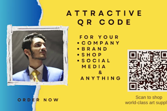 create attractive qr code and qr code design with logo