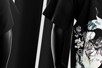 create 3d clothing mockup, 3d clothing,3d design, 3d fashion, cgi garment design