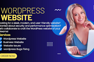 design clean and responsive wordpress website