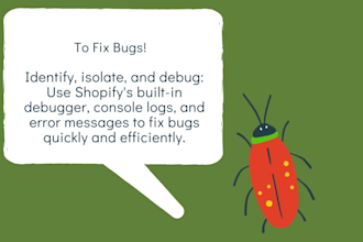 expertly do shopify bug fix, error, issue fixing and shopify maintenance