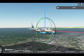 develop an interactive 3d gizmo in cesiumjs