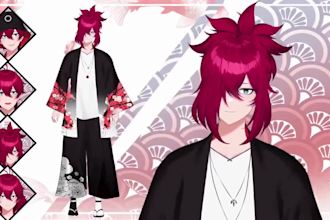 draw 2d vtuber model vtuber rigging live2d vtuber model live 2d vtuber model
