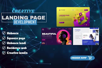 create a high converting creative squeeze unbounce landing page or sales