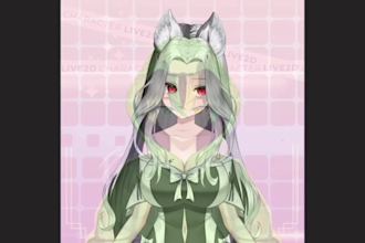 vtuber commission live2d 3d vtuber model rig vrchat anime vseeface dakimakura