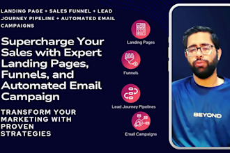 built high converting landing page and sales funnel