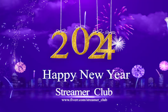 design happy new year video, greetings card and holiday card