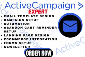 setup email campaigns abandon cart reminder in activecampaign
