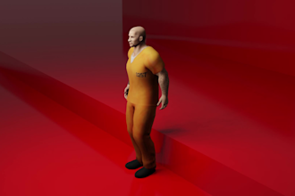 make 3d model animation of your character