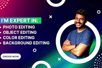 do custom photoshop editing, object editing, infographic design
