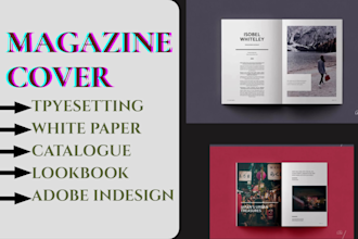 magazine design, layout catalogue, newsletter, brochure, catalog, booklet, flyer