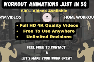 create 3d workout and animations videos