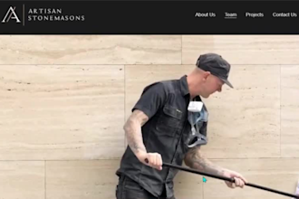 squarespace artisan website stonemasonry website woodwork website craftsmanship