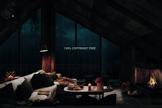make cozy room relaxing rain video and nature recorded sound