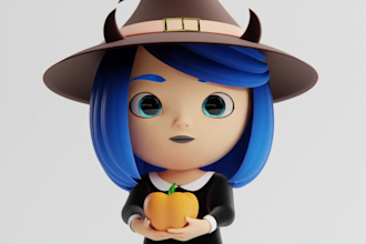 do professional 3d character modeling in blender