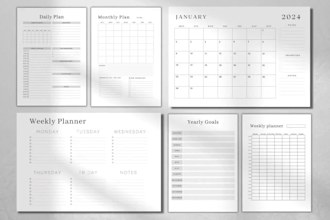 design custom printable and digital planners, journals and calendars