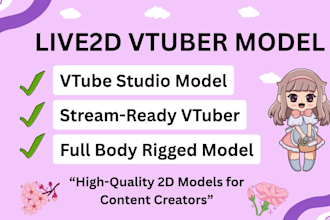 draw vtuber model, 2d vtuber model, live2d model, live 2d vtuber model, vbriger