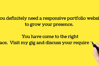 design a responsive portfolio website