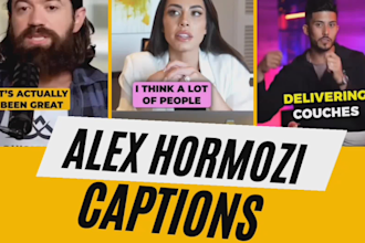 edit reel tiktok shorts like alex hormozi subtitles captions