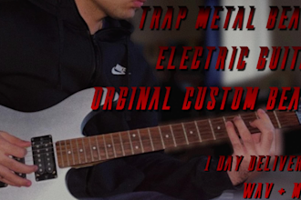 produce a trap metal beat with an electric guitar
