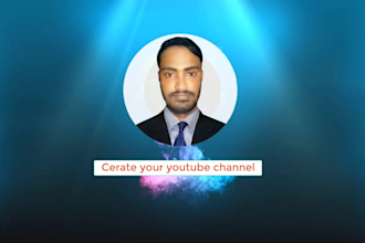 create youtube channel, and setup channel logo, art, intro