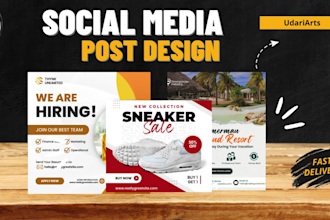 design social media posts, ads