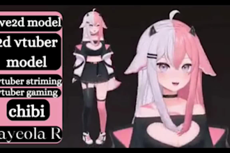 draw and rig your custom live2d vtuber model 2d anime vtuber model commission