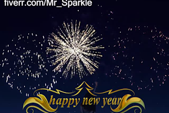 edit your photo with animated fireworks in background