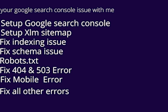 fix google search console errors and do indexing