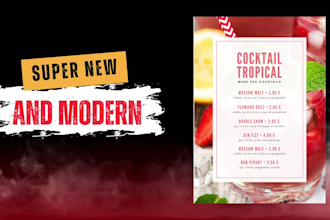 design food flyer, menu,gym,sports,flyer,instagram posts,