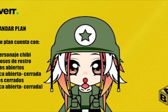 draw your 2d vtuber avatar, pngtuber, chibi, veadotube