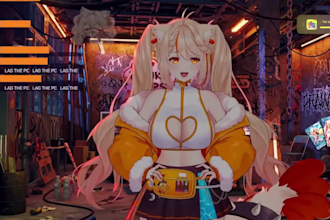 create live2d and 3d vtuber, anime style, face rig, vrchart, vrm, vroid