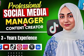 be your tiktok manager and tiktok content creator