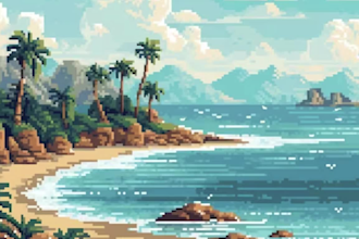 design pixel art background, game art, scenery, tileset, characters, and  nft