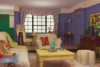 do 3d furniture, sofa, products model and renders for interior space design