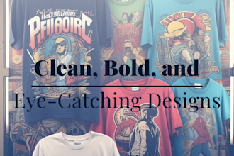 design high quality custom t shirts for print and merch